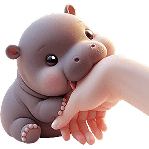 😘 Стикер «Малыш бегемотик» для Telegram
