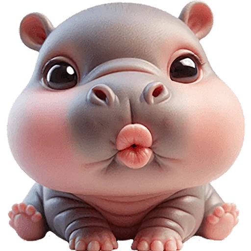 💋 Стикер «Малыш бегемотик» для Telegram