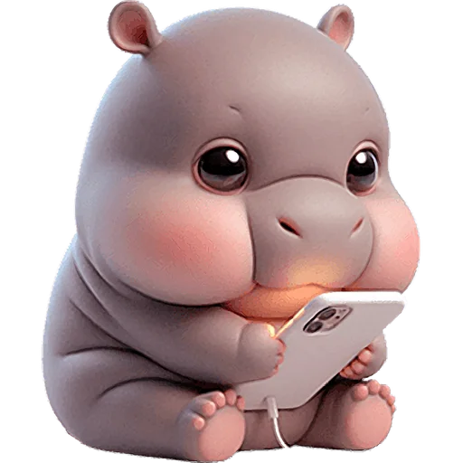📱 Стикер «Малыш бегемотик» для Telegram