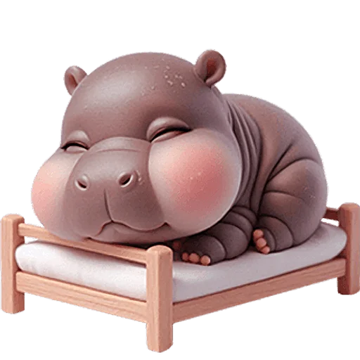 😴 Стикер «Малыш бегемотик» для Telegram