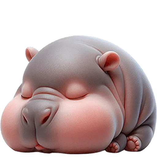😴 Стикер «Малыш бегемотик» для Telegram
