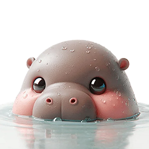 🛁 Стикер «Малыш бегемотик» для Telegram