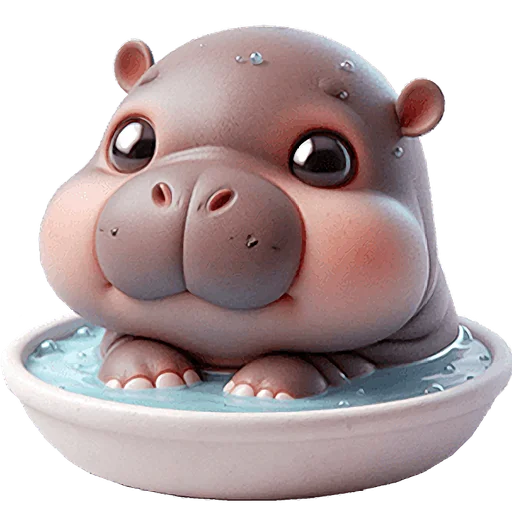 🥺 Стикер «Малыш бегемотик» для Telegram
