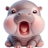 🥱 Эмодзи «Малыш бегемотик» для Telegram