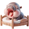 🥱 Эмодзи «Малыш бегемотик» для Telegram