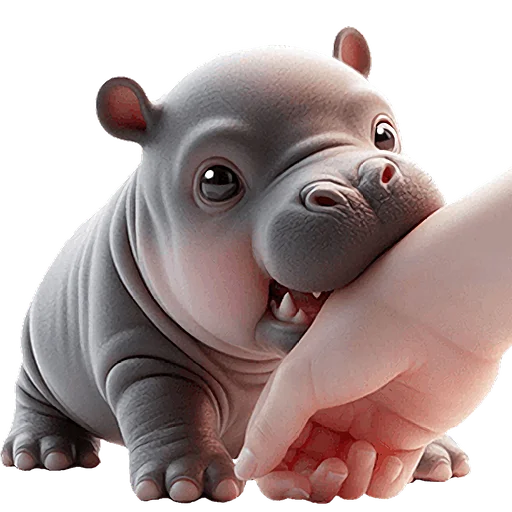 👹 Стикер «Бегемотик» для Telegram