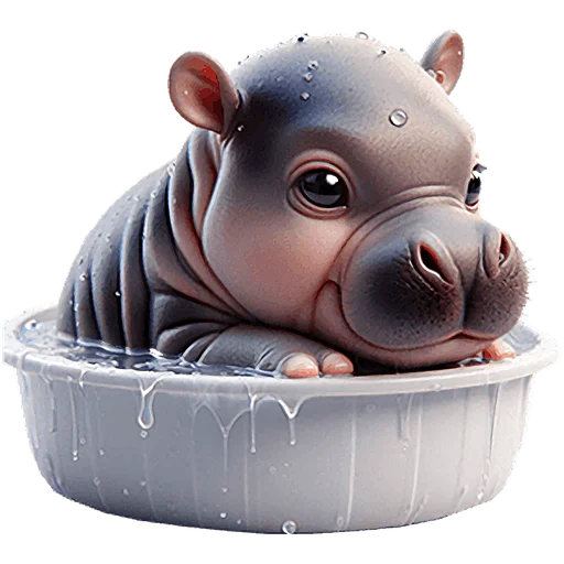 🚿 Стикер «Бегемотик» для Telegram