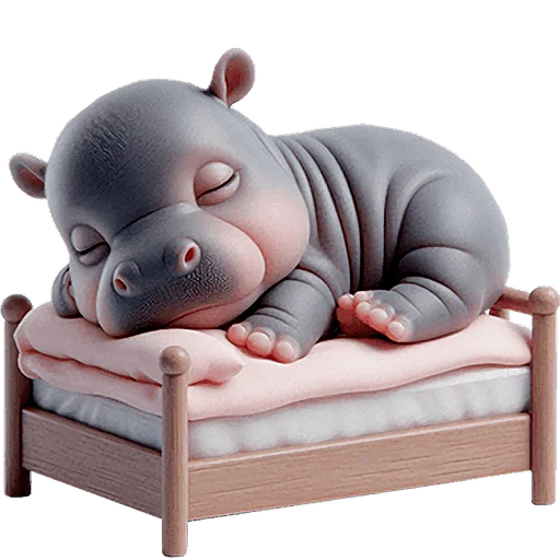 😴 Стикер «Бегемотик» для Telegram