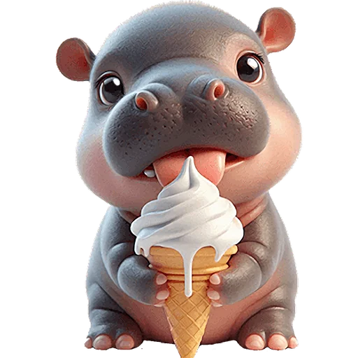 😋 Стикер «Бегемотик» для Telegram