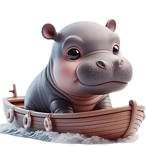 🚢 Стикер «Бегемотик» для Telegram