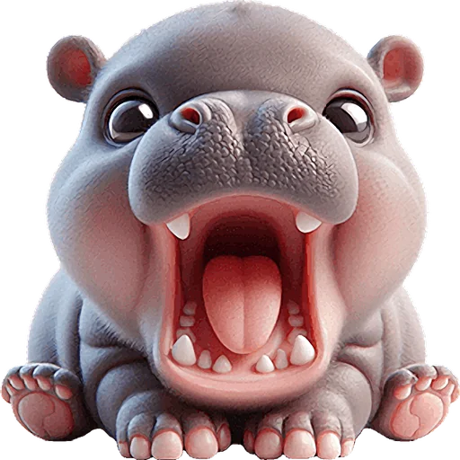 🦛 Стикер «Бегемотик» для Telegram