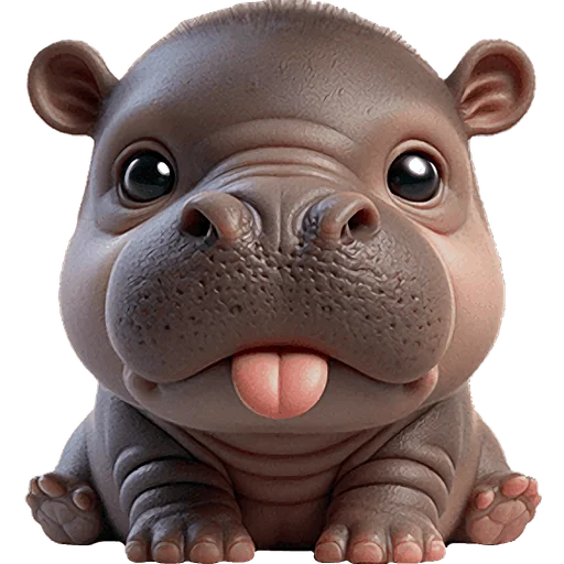 😛 Стикер «Бегемотик» для Telegram