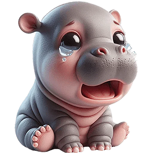 😭 Стикер «Бегемотик» для Telegram