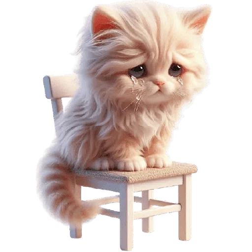 😭 Стикер «Забавный котенок» для Telegram
