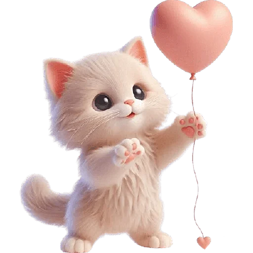 ❤️ Стикер «Забавный котенок» для Telegram