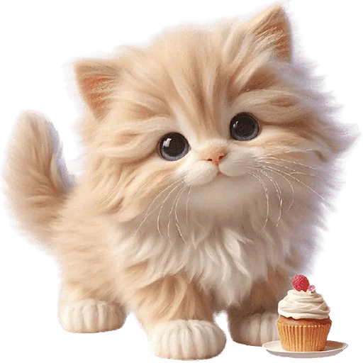 🧁 Стикер «Забавный котенок» для Telegram