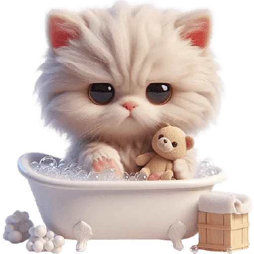 🛀 Стикер «Забавный котенок» для Telegram