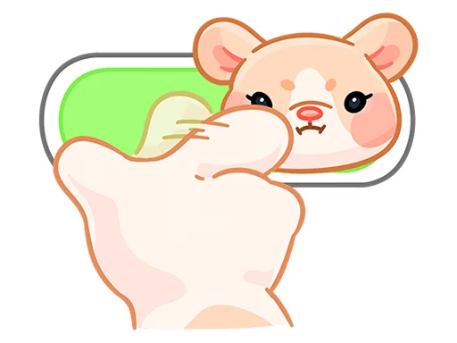 😝 Стикер «Крошка Обнимышка без надписей» для Telegram