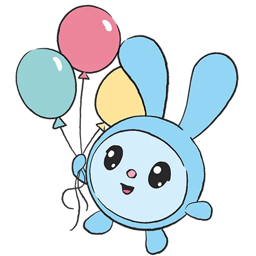 🎈 Стикер «Малышарики День Рождения Без Текста» для Telegram