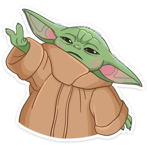 ⛔️ Стикер «Малыш Мандалорец» для Telegram