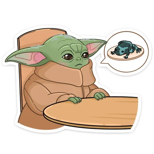 🐸 Стикер «Малыш Мандалорец» для Telegram
