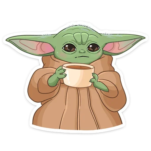 ☕️ Стикер «Малыш Мандалорец» для Telegram