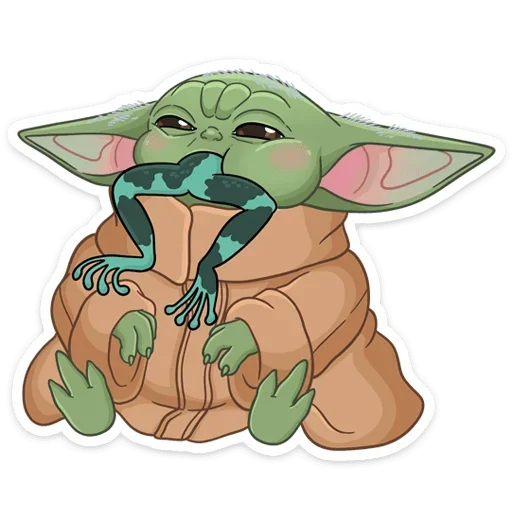 🐸 Стикер «Малыш Мандалорец» для Telegram