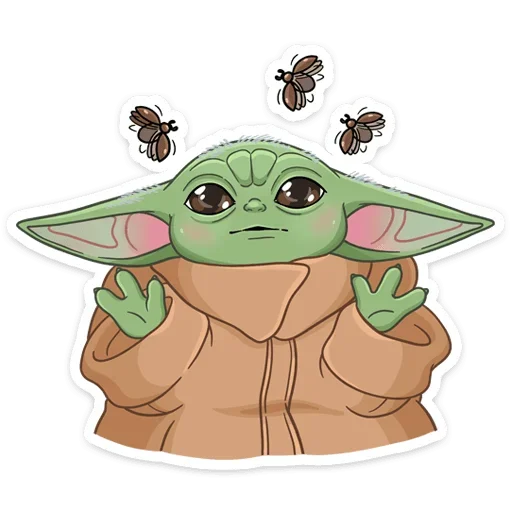 🐜 Стикер «Малыш Мандалорец» для Telegram
