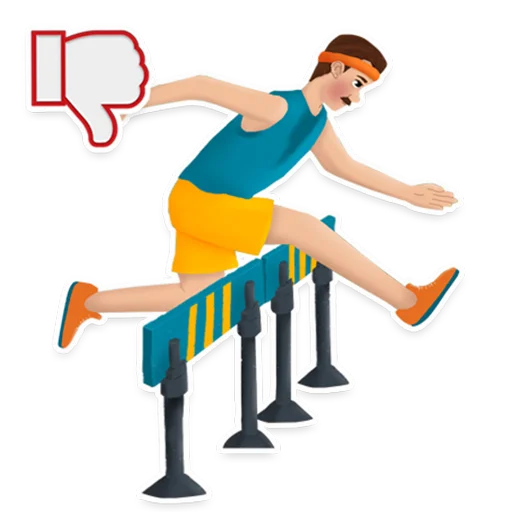 🏃 Стикер «Боль в спине, канал» для Telegram