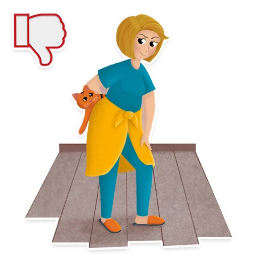 🤕 Стикер «Боль в спине, канал» для Telegram