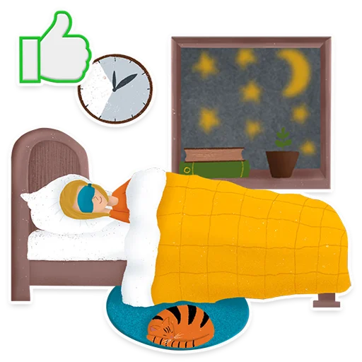 😴 Стикер «Боль в спине, канал» для Telegram