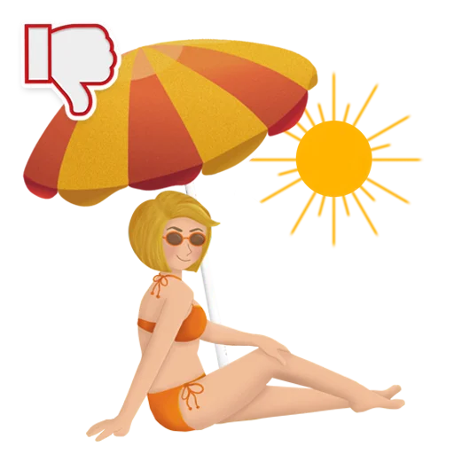🏖 Стикер «Боль в спине, канал» для Telegram