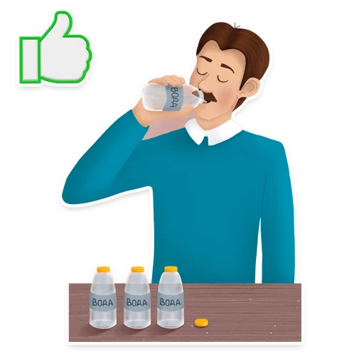💦 Стикер «Боль в спине, канал» для Telegram