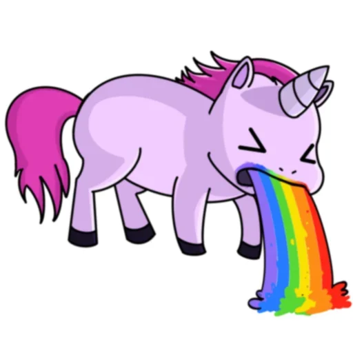 🤮 Стикер «Bad Unicorn» для Telegram