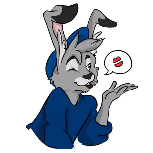 😘 Стикер «Bad Bunny Boy» для Telegram