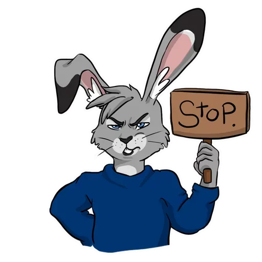 🙅‍♂ Стикер «Bad Bunny Boy» для Telegram