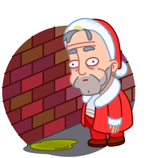 🤮 Стикер «Bad Santa» для Telegram