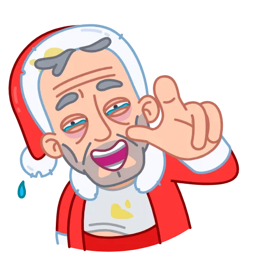 Стикерпак Bad Santa для Telegram