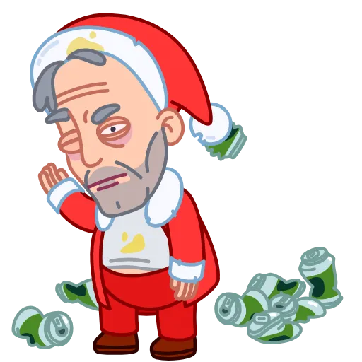 🥴 Стикер «Bad Santa» для Telegram