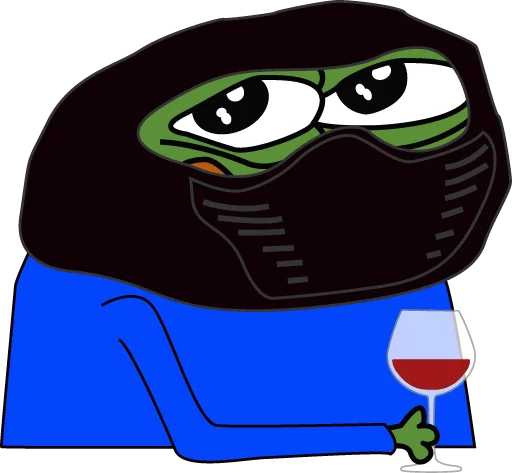🍷 Стикер «bagsy-pepes» для Telegram