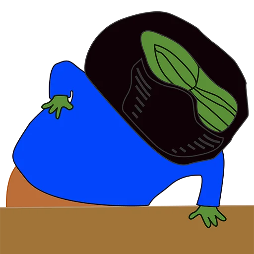 😖 Стикер «bagsy-pepes» для Telegram