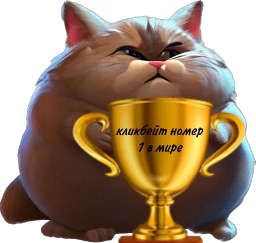 🏆 Стикер «толстый кот» для Telegram