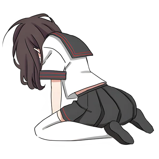 😔 Стикер «Баку тян» для Telegram