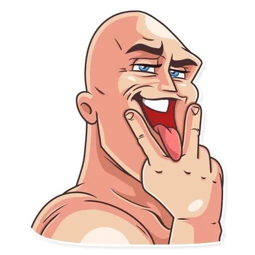 😛 Стикер «Лысый из brazzers» для Telegram