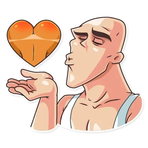 😘 Стикер «Лысый из brazzers» для Telegram