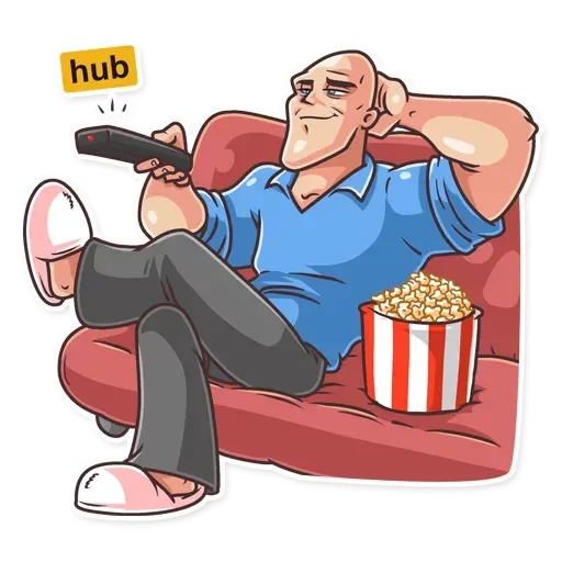 🍿 Стикер «Лысый из brazzers» для Telegram