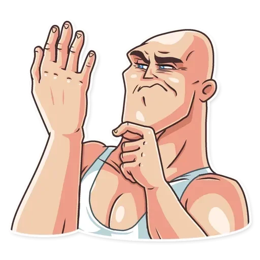 🤔 Стикер «Лысый из brazzers» для Telegram