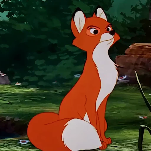 😠 Стикер «tod and vixey» для Telegram