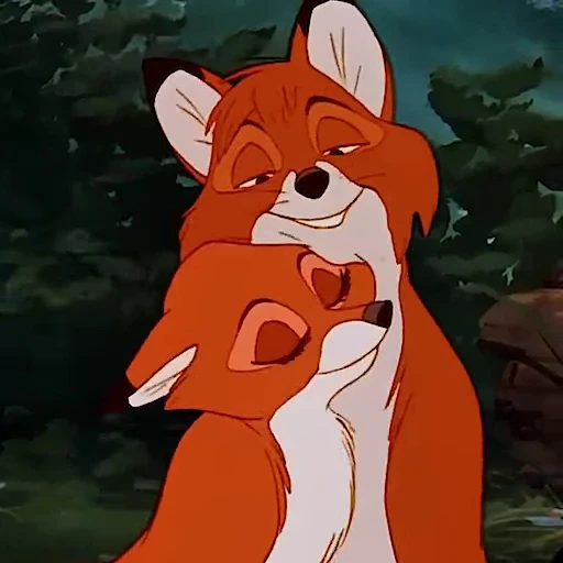 🥰 Стикер «tod and vixey» для Telegram