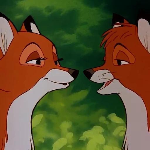 😘 Стикер «tod and vixey» для Telegram
